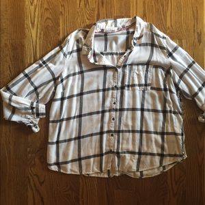 Maurices plaid button down. Perfect for layering!!