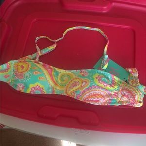 Paisley bathing suit top nwt