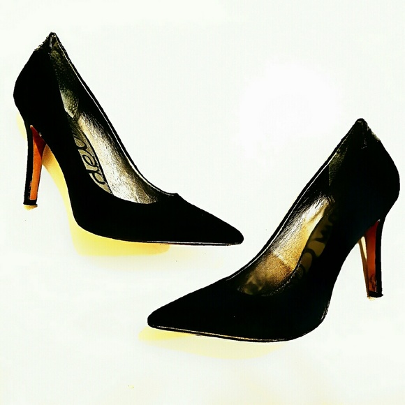 Sam Edelman Shoes - Sam Edelman Celia Satin & Leather Snakeskin Heels