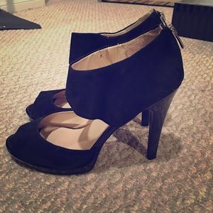 Nine West Black Suede Heels