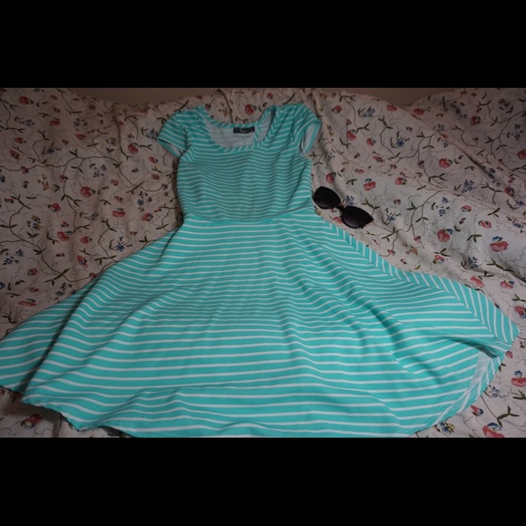 Striped mint dress