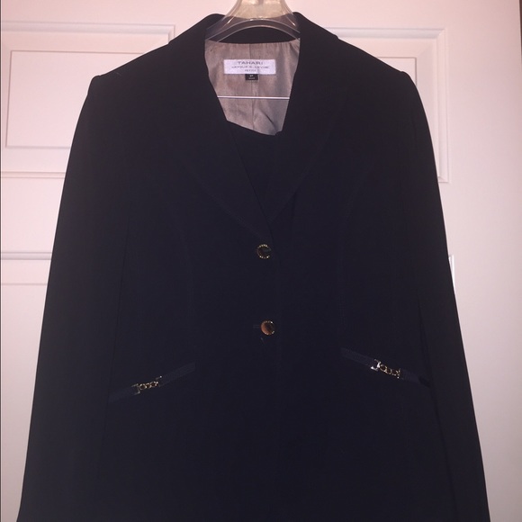 Black pants suit
