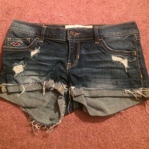 Dark wash shorts