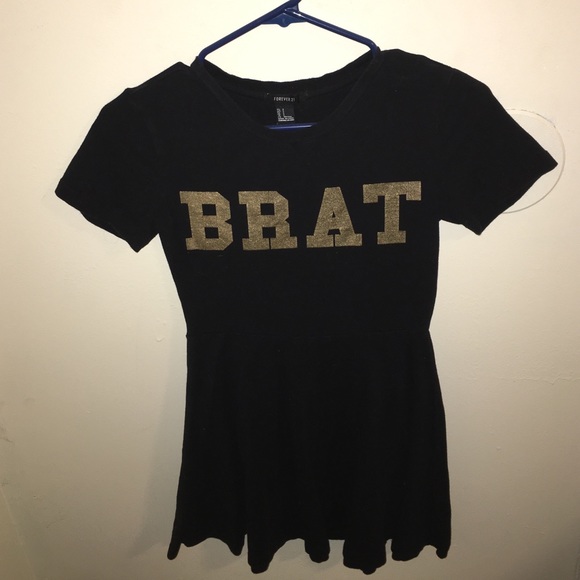 Forever 21 Graphic 'BRAT' Dress