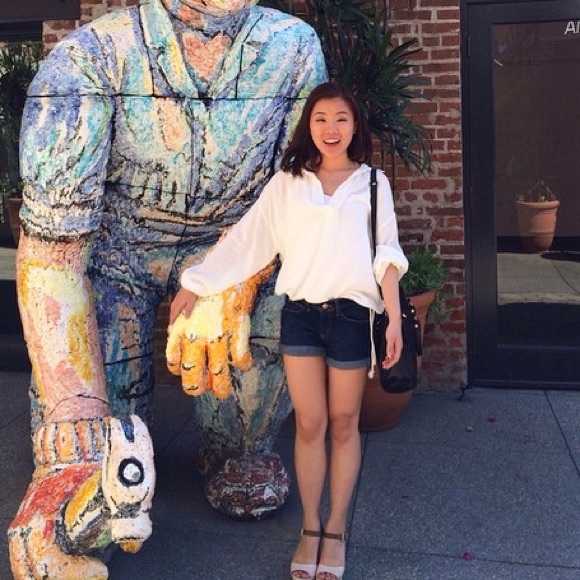 White, long sleeved top