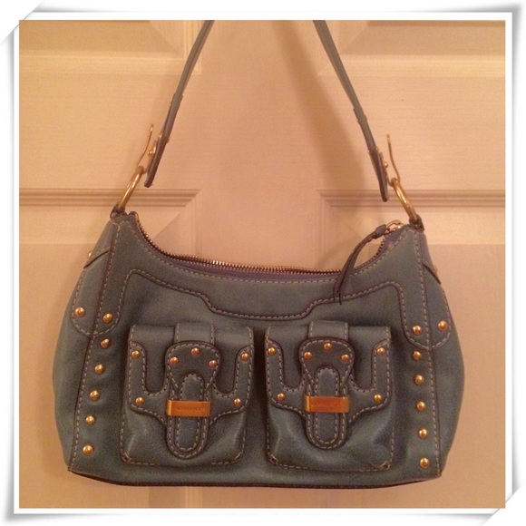 Michael Kors blue leather bag