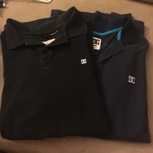 2 DC Polos (black and navy)