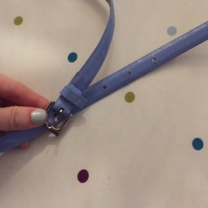 Light blue skinny belt