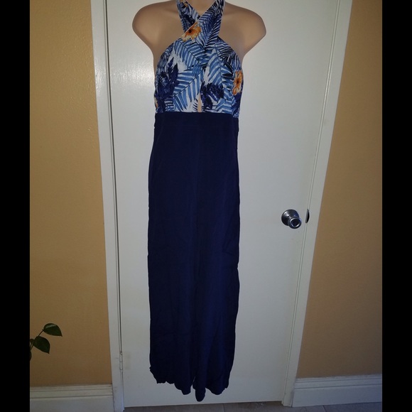 Blue and floral palazzo