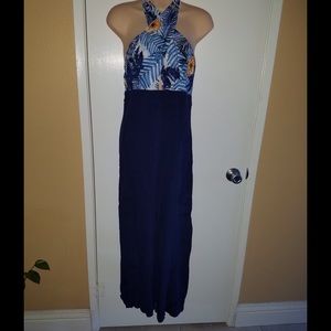 Blue and floral palazzo