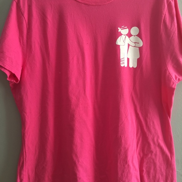NWOT Pink nursing t shirt XL short sleeve. - Picture 2 of 3