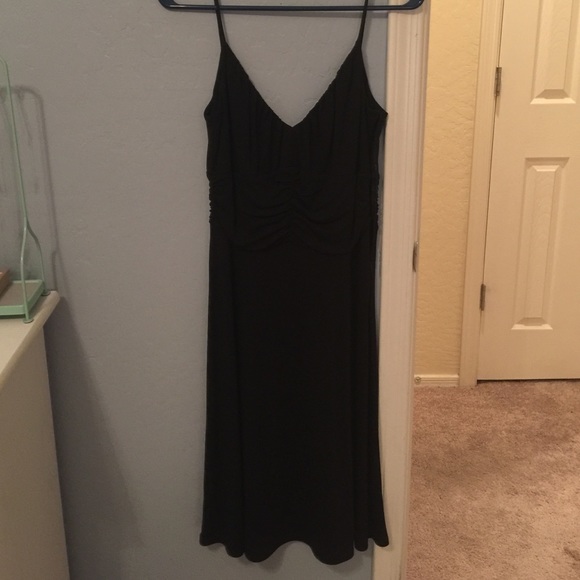 Black Ann Taylor Dress with rouching
