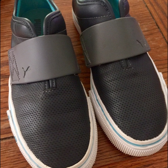 Woman's Puma El Rey Cross Leather Slip-On Sneakers