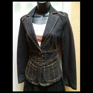 Cache denim blazer