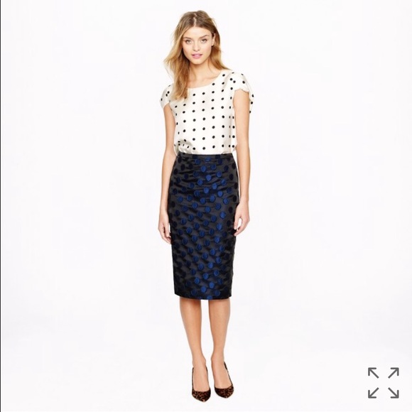 J. Crew No. 2 Pencil Skirt in Brocade