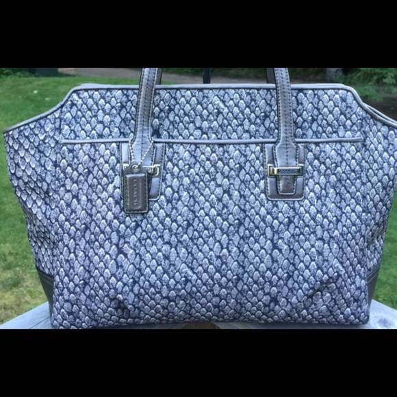 COACH Snakeskin Print Large Size Tote - Beautiful