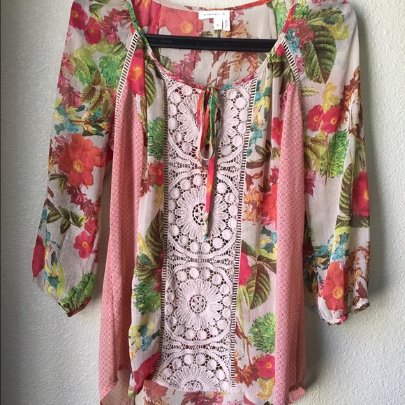 Anthropologie Meadow Rue Roselle Peasant Top, XS - Picture 2 of 4