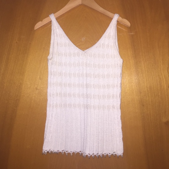 Ivory Knit Tommy Bahama Beachy Tank Top XS