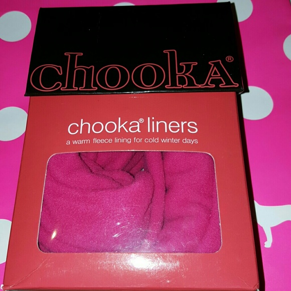 Chooka liners size none pinkish red fleece
