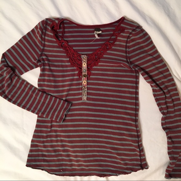 Striped Long Sleeve Shirt With Buttons