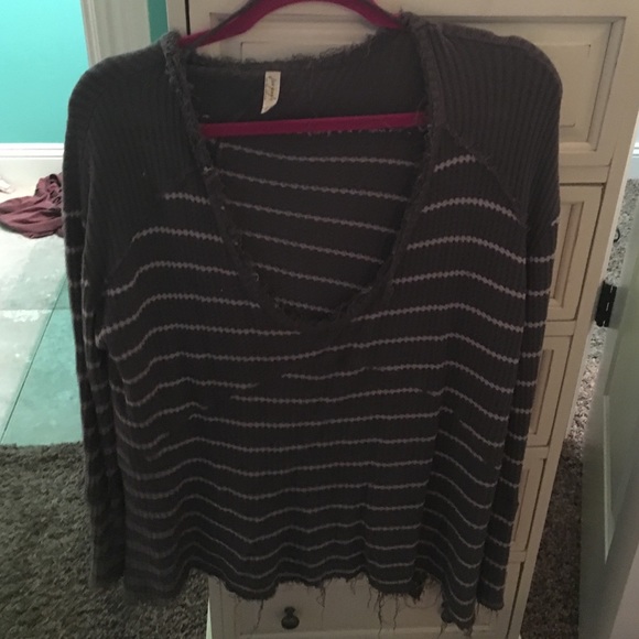 Army green free people shirt