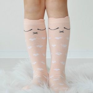Pink cat tall socks or leg warmers