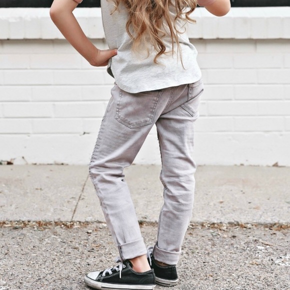 Edgy girl moto gray jegging pants - Picture 4 of 4