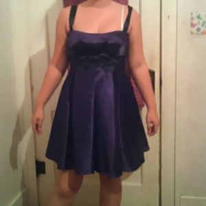 Purple and black formal dress
