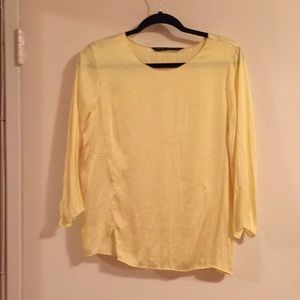 Yellow silk top