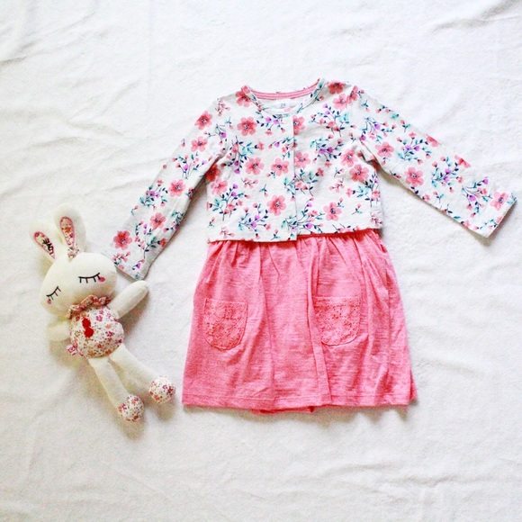 Carters toddler girls' floral dress set 24M