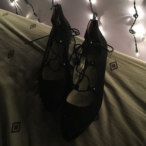 Ana laced up flats.
