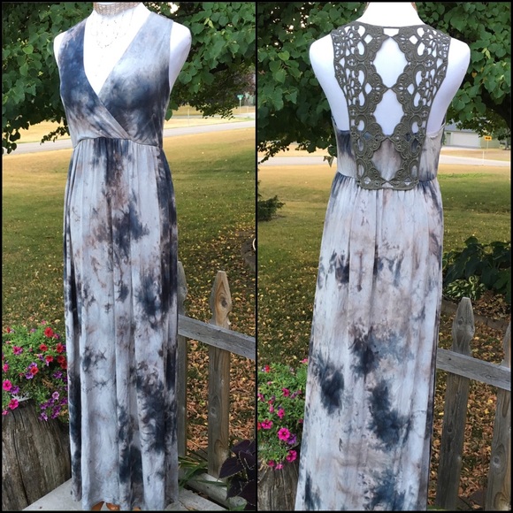 Tie-Dye and Crochet Maxi - Picture 3 of 4