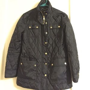 Navy Banana Republic puffer coat