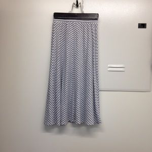 Girl's stripe pattern maxi skirt