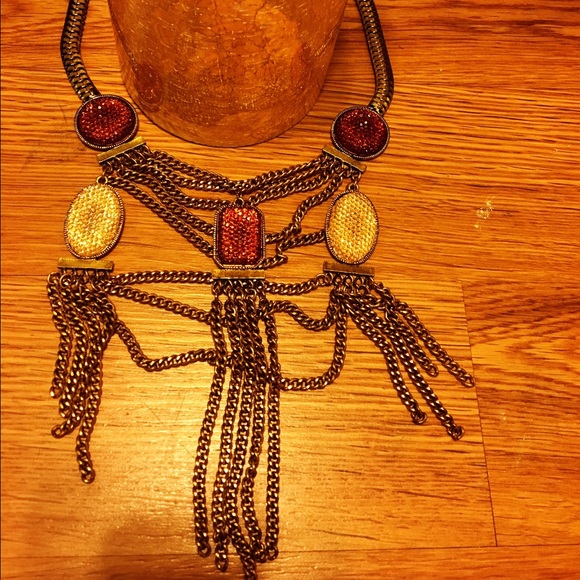 Sparkling Sage Statement Necklace - Picture 3 of 4