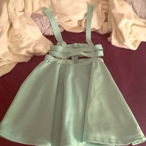 Mint green strappy skirt