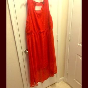 Red plus size dress