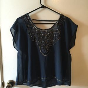 Gorgeous beaded Art Deco top