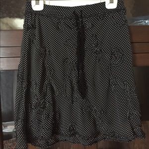 Max Studio black polka-dot skirt Small