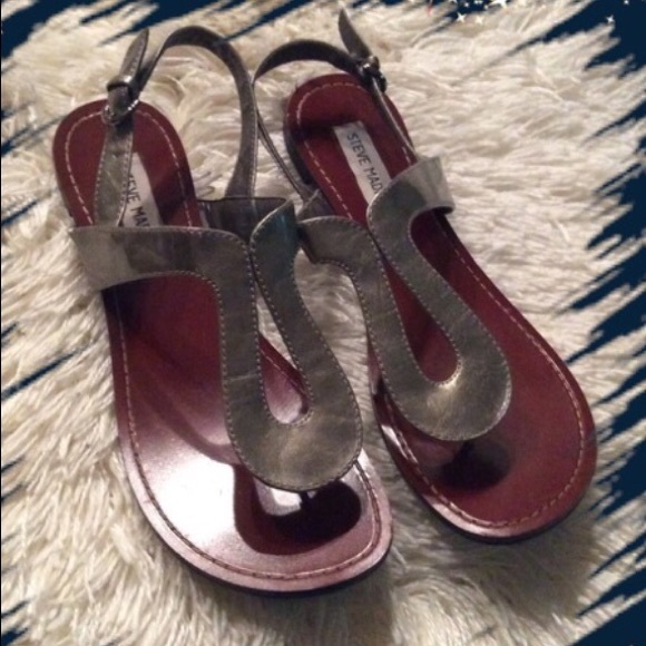 Steve Madden silver sandals