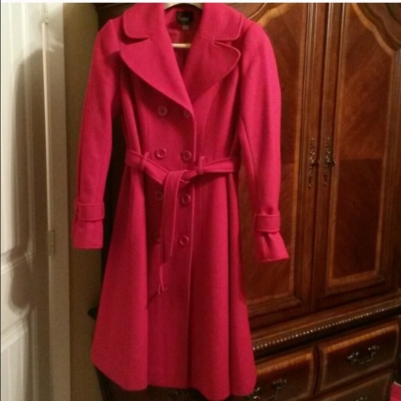 Red wool coat