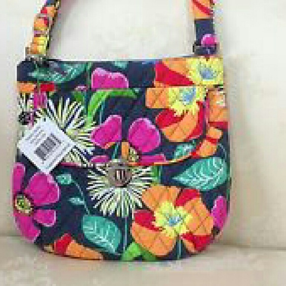 Vera bradley jazzy blooms saddle hipster