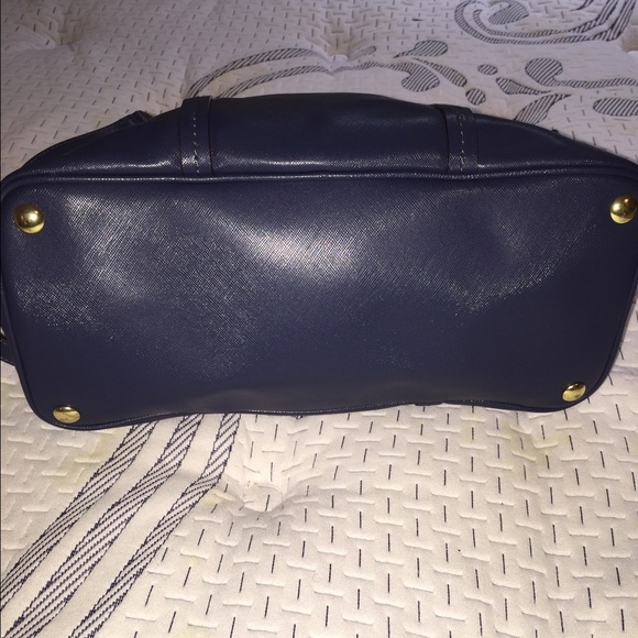 Coach Leather Navy Blue Satchel - Picture 3 of 4