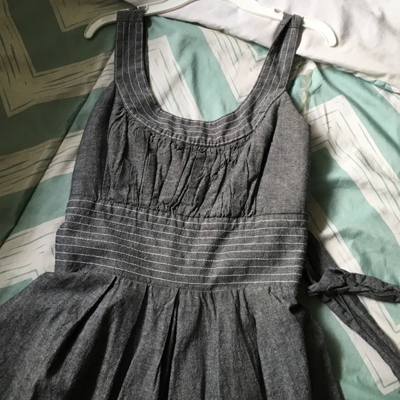 Grey and white dress