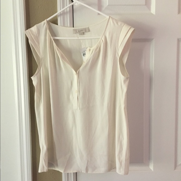 Loft off white blouse