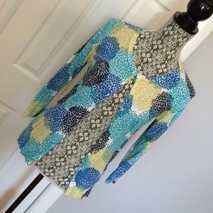 Shades of blue printed cardigan
