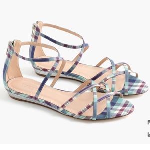 J. Crew Cary mini wedge - plaid - size 6