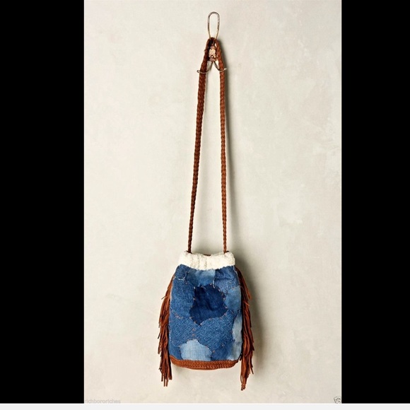 Anthropologie  Embellished Bucket / Crossbody Bag - Picture 3 of 4