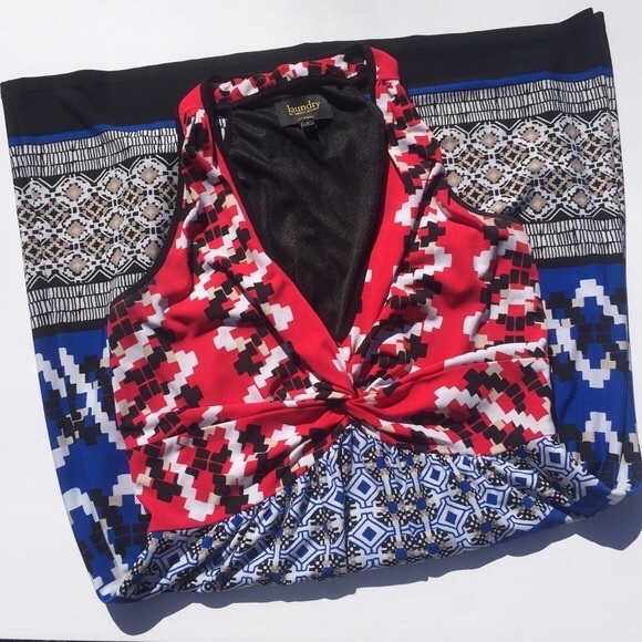 Laundry by Shelli Segal Mixed Print Jersey Dress 4 - Picture 3 of 4