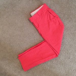 Banana Republic coral colored work pants